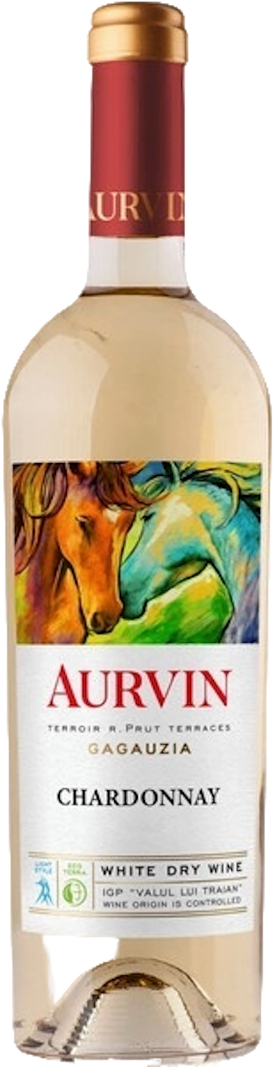 Вино Aurvin Chardonnay Valul lui Traian IGP, 0.75 л