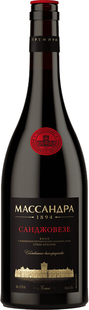 Вино Premium Sangiovese Massandra Премиум Санджовезе Массандра 0.75 л