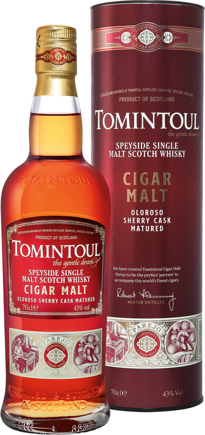 Томинтул Сигар Молт Спейсайд Сингл Молт солодовый виски в подарочной упаковке 0.7 л