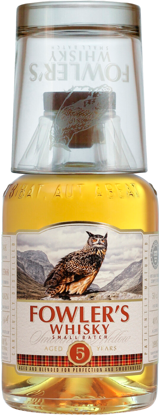 Фоулерс 5 лет зерновой купажированный виски со стаканом 0.5 л