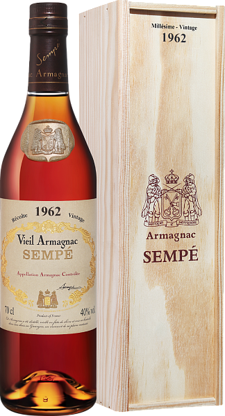 Sempe Vieil Vintage 1962 Armagnac AOC (gift box), 0.7 л в Челябинске