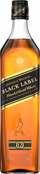 Johnnie Walker Black Label Blended Scotch Whisky, 0.7л