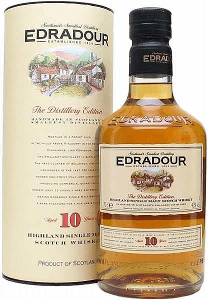 Edradour Highland Single Malt Scotch Whisky 10 y.o. (gift box), 0.7л