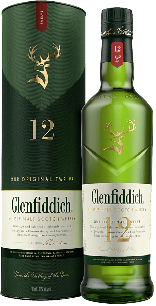 Glenfiddich 12 y.o. Single Malt Scotch Whisky (gift box), 0.7 л в Челябинске