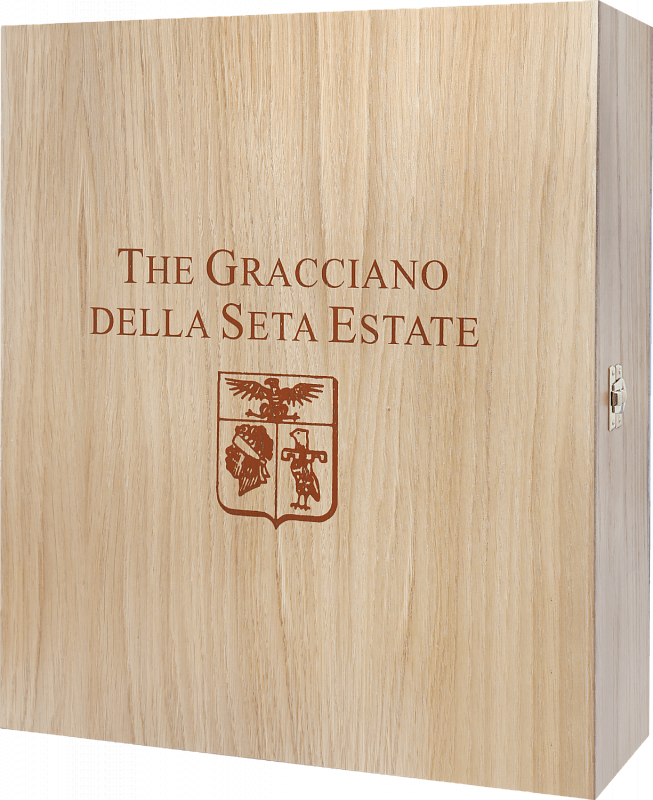 Gracciano della Seta подарочная упаковка из дуба под 3 бутылки