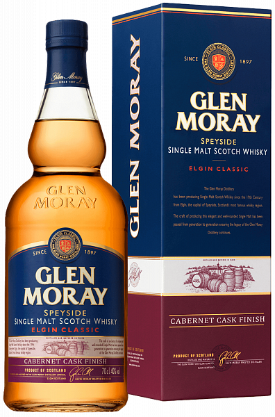 Glen Moray Elgin Classic Cabernet Cask Finish Speyside Single Malt Scotch Whisky (gift box), 0.7 л в Челябинске