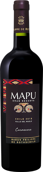 Вино Mapu Carmenere Gran Reserva Maule Valley DO Baron Philippe de Rothschild, 0.75 л