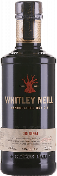 Джин Whitley Neill Original Handcrafted Dry Gin , 0.2 л