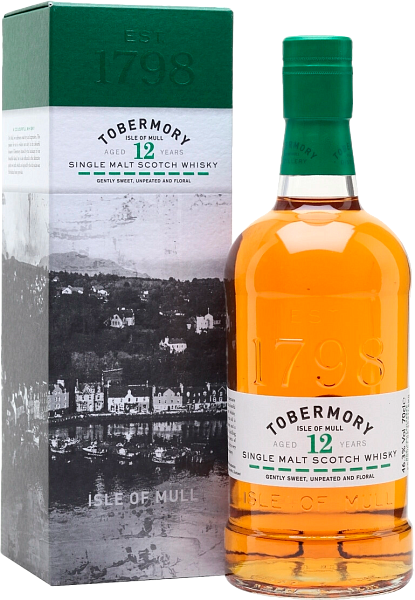 Tobermory Aged 12 Years Old Single Malt Scotch Whisky (gift box), 0.7 л в Челябинске