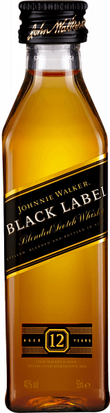 Johnnie Walker Black Label Blended Scotch Whisky, 0.05 л в Челябинске
