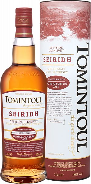 Виски Tomintoul Seiridh Speyside Glenlivet Oloroso Sherry Cask Single Malt Scotch Whisky (gift box), 0.7 л
