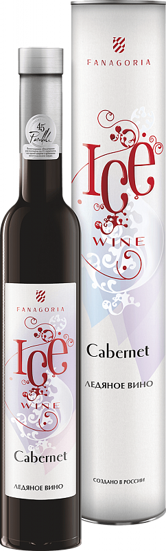 Ледяное Вино Каберне Фанагория в подарочной упаковке 0.375 л