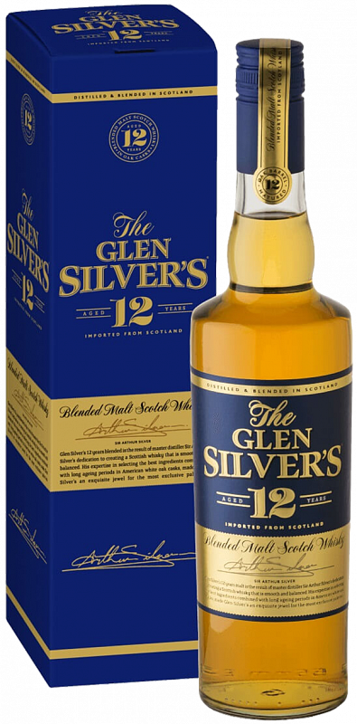 Глен Сильвер'с 12 лет Купажированный Виски в подарочной упаковке 0.7 л