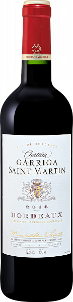 Chateau Garriga St Martin Bordeaux AOC, 0.75 л в Челябинске