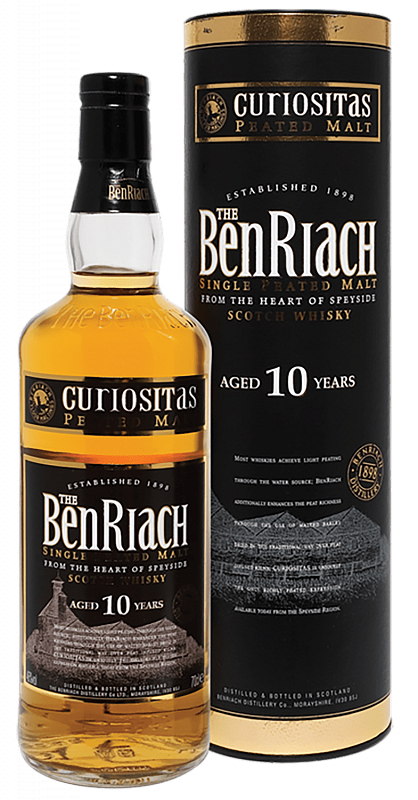 Бенриах Кюриоситас 10 лет односолодовый шотландский виски в подарочной упаковке 0.7 л
