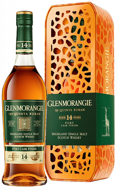 Гленморанджи Кинта Рубан шотландский односолодовый виски 14 лет в подарочной упаковке Жираф 0.7 л