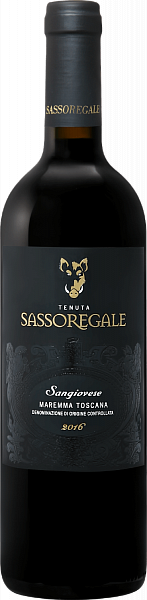 Вино Sangiovese Maremma Toscana DOC Tenuta Sassoregale, 0.75 л