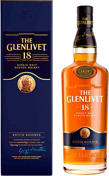 The Glenlivet Single Malt Scotch Whisky 18 y.o. (gift box), 0.7 л в Челябинске