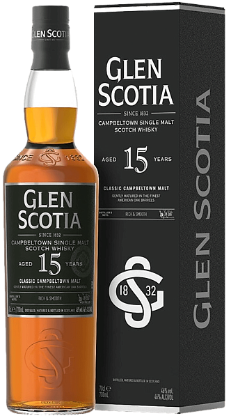 Glen Scotia Campbeltown 15 Y.O. Single Malt Scotch Whisky (gift box), 0.7 л в Челябинске