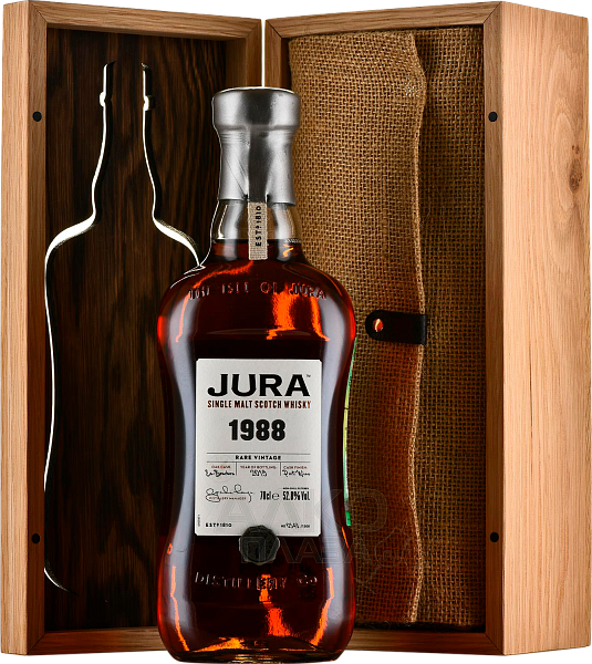 Jura Rare Vintage 1988 Single Malt Scotch Whisky (wooden box), 0.7 л в Челябинске